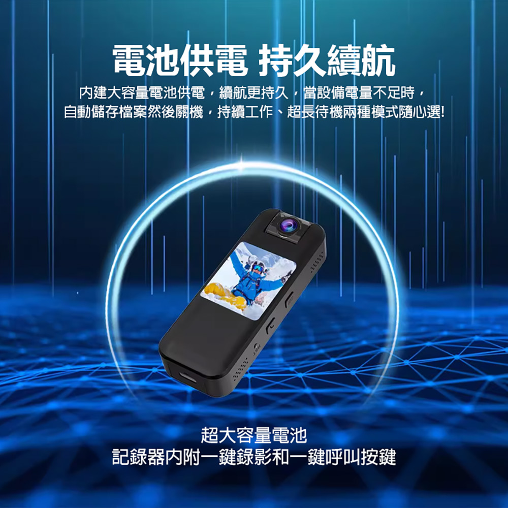 MD-AG13 4G視訊背夾式高畫質攝影機(500萬像素拍照 2K錄影 1.3吋螢幕 視訊通話 支援256G卡)